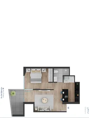 Plano de apartamento  DELAMAR · 51.25 m²