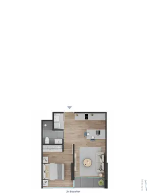 Plano de apartamento  DELAMAR · 43.25 m²