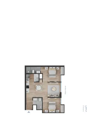 Plano de apartamento  DELAMAR · 62.90 m²